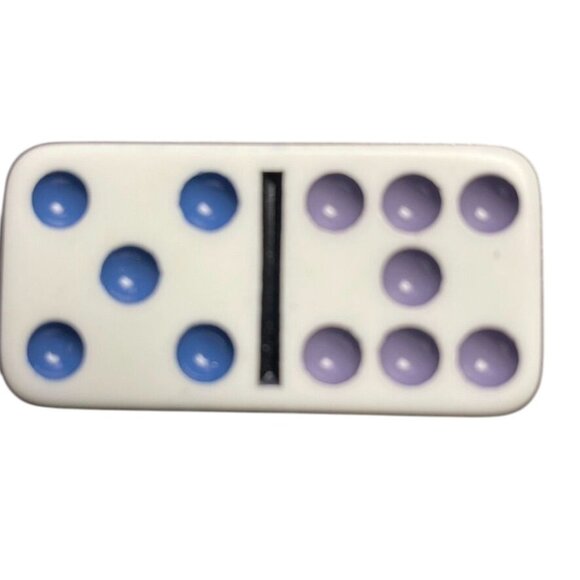 Double Twelve Dominoes Replacement Tile 5 7 Color Dot mq - Picture 1 of 3